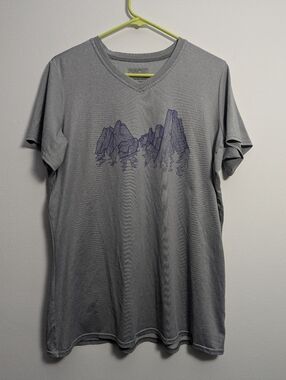 Patagonia - Retro Women's XL Gray Base Layer Shirt With Mountain Graphic